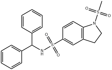 N-benzhydryl-1-methylsulfonyl-2,3-dihydroindole-5-sulfonamide Struktur