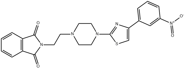 2-[2-[4-[4-(3-nitrophenyl)-1,3-thiazol-2-yl]piperazin-1-yl]ethyl]isoindole-1,3-dione Struktur