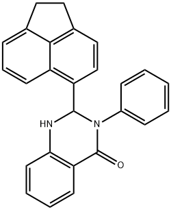 2-(1,2-dihydroacenaphthylen-5-yl)-3-phenyl-1,2-dihydroquinazolin-4-one Struktur