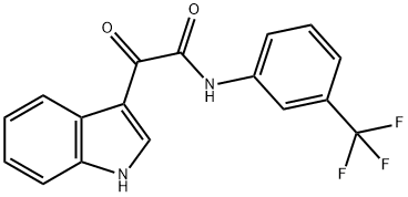 2-(1H-indol-3-yl)-2-oxo-N-[3-(trifluoromethyl)phenyl]acetamide Struktur