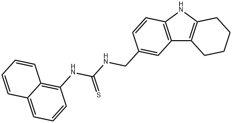 1-naphthalen-1-yl-3-(6,7,8,9-tetrahydro-5H-carbazol-3-ylmethyl)thiourea Struktur