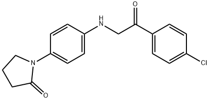 1-[4-[[2-(4-chlorophenyl)-2-oxoethyl]amino]phenyl]pyrrolidin-2-one Struktur