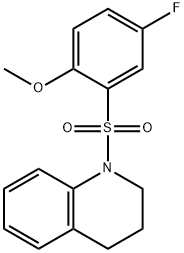 1-(5-fluoro-2-methoxyphenyl)sulfonyl-3,4-dihydro-2H-quinoline Struktur