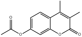 (3,4-dimethyl-2-oxochromen-7-yl) acetate Struktur