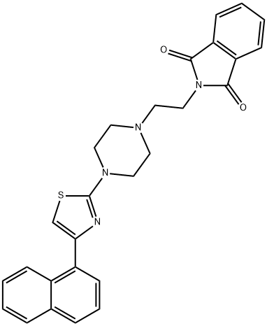 2-[2-[4-(4-naphthalen-1-yl-1,3-thiazol-2-yl)piperazin-1-yl]ethyl]isoindole-1,3-dione Struktur