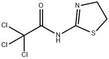 2,2,2-trichloro-N-(4,5-dihydro-1,3-thiazol-2-yl)acetamide Struktur