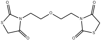 3-[2-[2-(2,4-dioxo-1,3-thiazolidin-3-yl)ethoxy]ethyl]-1,3-thiazolidine-2,4-dione Struktur