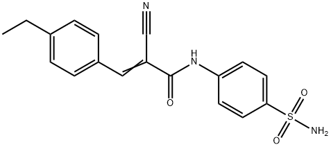 (E)-2-cyano-3-(4-ethylphenyl)-N-(4-sulfamoylphenyl)prop-2-enamide Struktur