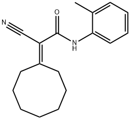 2-cyano-2-cyclooctylidene-N-(2-methylphenyl)acetamide Struktur