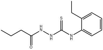 1-(butanoylamino)-3-(2-ethylphenyl)thiourea Struktur