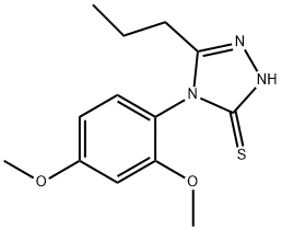 4-(2,4-dimethoxyphenyl)-3-propyl-1H-1,2,4-triazole-5-thione Struktur