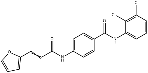 N-(2,3-dichlorophenyl)-4-[[(E)-3-(furan-2-yl)prop-2-enoyl]amino]benzamide Struktur