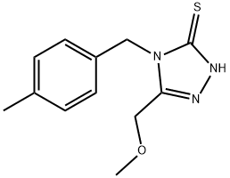 3-(methoxymethyl)-4-[(4-methylphenyl)methyl]-1H-1,2,4-triazole-5-thione Struktur