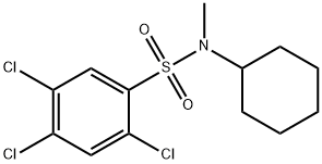 2,4,5-trichloro-N-cyclohexyl-N-methylbenzenesulfonamide Struktur