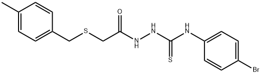 1-(4-bromophenyl)-3-[[2-[(4-methylphenyl)methylsulfanyl]acetyl]amino]thiourea Struktur