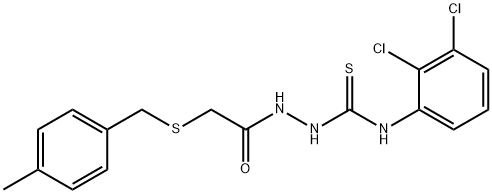 1-(2,3-dichlorophenyl)-3-[[2-[(4-methylphenyl)methylsulfanyl]acetyl]amino]thiourea Struktur