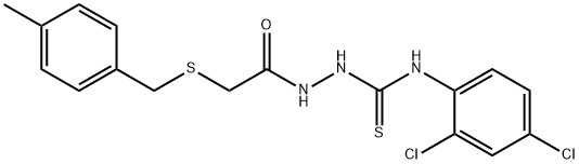 1-(2,4-dichlorophenyl)-3-[[2-[(4-methylphenyl)methylsulfanyl]acetyl]amino]thiourea Struktur