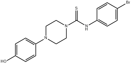 N-(4-bromophenyl)-4-(4-hydroxyphenyl)piperazine-1-carbothioamide Struktur