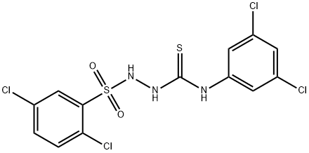 1-(3,5-dichlorophenyl)-3-[(2,5-dichlorophenyl)sulfonylamino]thiourea Struktur