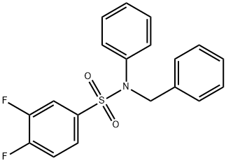 N-benzyl-3,4-difluoro-N-phenylbenzenesulfonamide Struktur