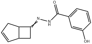 N-[(E)-7-bicyclo[3.2.0]hept-3-enylideneamino]-3-hydroxybenzamide Struktur