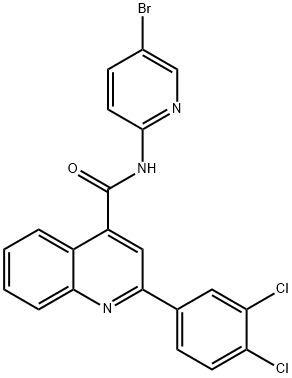 N-(5-bromopyridin-2-yl)-2-(3,4-dichlorophenyl)quinoline-4-carboxamide Struktur