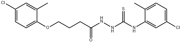 1-[4-(4-chloro-2-methylphenoxy)butanoylamino]-3-(5-chloro-2-methylphenyl)thiourea Struktur