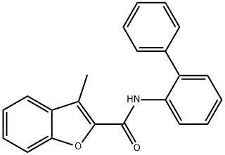 3-methyl-N-(2-phenylphenyl)-1-benzofuran-2-carboxamide Struktur