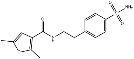 2,5-dimethyl-N-[2-(4-sulfamoylphenyl)ethyl]furan-3-carboxamide Struktur