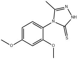 4-(2,4-dimethoxyphenyl)-3-methyl-1H-1,2,4-triazole-5-thione Struktur