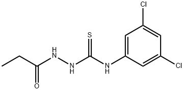 1-(3,5-dichlorophenyl)-3-(propanoylamino)thiourea Struktur