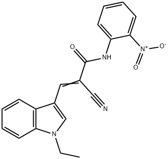 (E)-2-cyano-3-(1-ethylindol-3-yl)-N-(2-nitrophenyl)prop-2-enamide Struktur