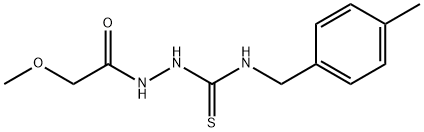 1-[(2-methoxyacetyl)amino]-3-[(4-methylphenyl)methyl]thiourea Struktur