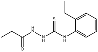 1-(2-ethylphenyl)-3-(propanoylamino)thiourea Struktur