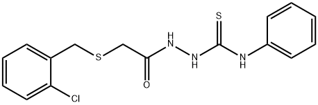 1-[[2-[(2-chlorophenyl)methylsulfanyl]acetyl]amino]-3-phenylthiourea Struktur