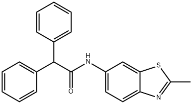 N-(2-methyl-1,3-benzothiazol-6-yl)-2,2-diphenylacetamide Struktur