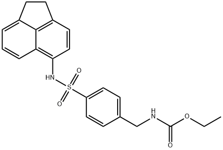 ethyl N-[[4-(1,2-dihydroacenaphthylen-5-ylsulfamoyl)phenyl]methyl]carbamate Struktur