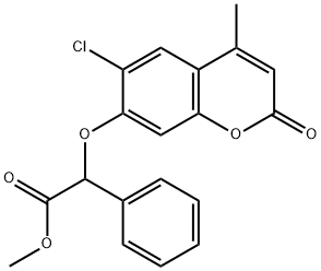 methyl 2-(6-chloro-4-methyl-2-oxochromen-7-yl)oxy-2-phenylacetate Struktur