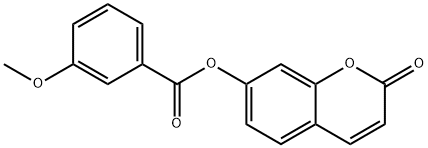 (2-oxochromen-7-yl) 3-methoxybenzoate Struktur