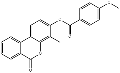 (4-methyl-6-oxobenzo[c]chromen-3-yl) 4-methoxybenzoate Struktur