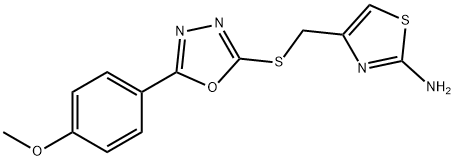 4-[[5-(4-methoxyphenyl)-1,3,4-oxadiazol-2-yl]sulfanylmethyl]-1,3-thiazol-2-amine Struktur