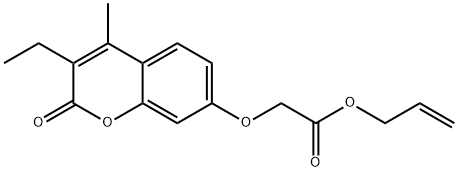 prop-2-enyl 2-(3-ethyl-4-methyl-2-oxochromen-7-yl)oxyacetate Struktur