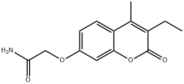 2-(3-ethyl-4-methyl-2-oxochromen-7-yl)oxyacetamide Struktur