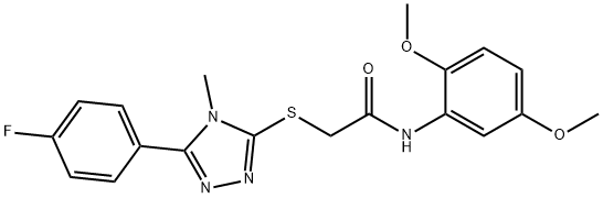 N-(2,5-dimethoxyphenyl)-2-[[5-(4-fluorophenyl)-4-methyl-1,2,4-triazol-3-yl]sulfanyl]acetamide Struktur