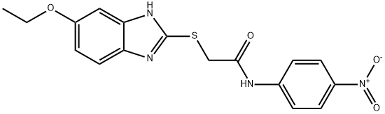 2-[(6-ethoxy-1H-benzimidazol-2-yl)sulfanyl]-N-(4-nitrophenyl)acetamide Struktur