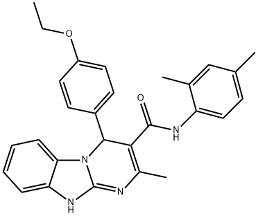 N-(2,4-dimethylphenyl)-4-(4-ethoxyphenyl)-2-methyl-1,4-dihydropyrimido[1,2-a]benzimidazole-3-carboxamide Struktur