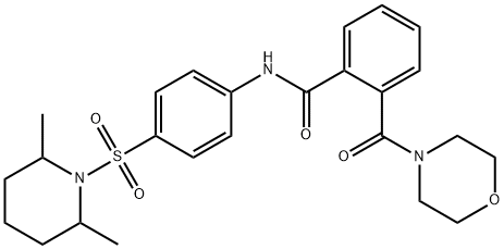 N-[4-(2,6-dimethylpiperidin-1-yl)sulfonylphenyl]-2-(morpholine-4-carbonyl)benzamide Struktur