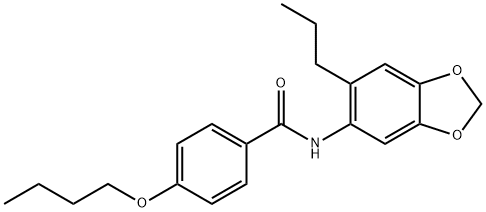 4-butoxy-N-(6-propyl-1,3-benzodioxol-5-yl)benzamide Struktur