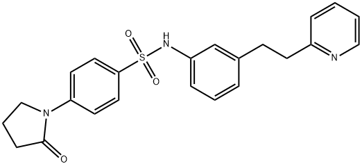 4-(2-oxopyrrolidin-1-yl)-N-[3-(2-pyridin-2-ylethyl)phenyl]benzenesulfonamide Struktur