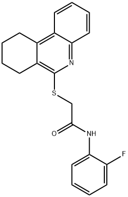 N-(2-fluorophenyl)-2-(7,8,9,10-tetrahydrophenanthridin-6-ylsulfanyl)acetamide Struktur